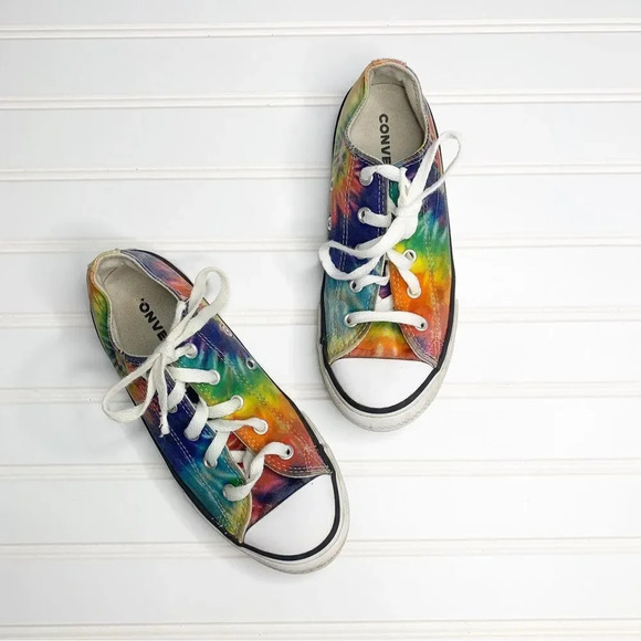 Converse All Star Low Top Sneaker Rainbow Tie Dye - Picture 3 of 11